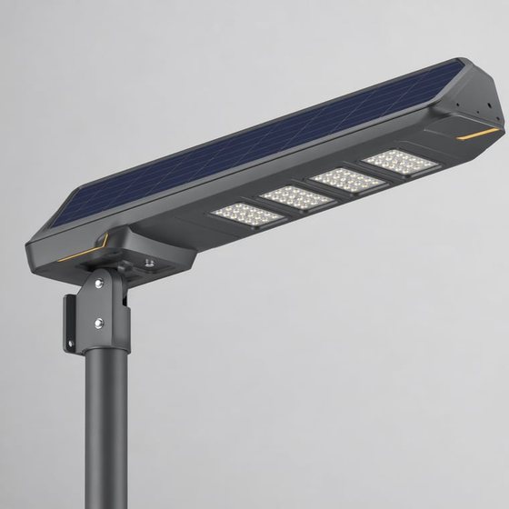 Illustrative 3D render of a Sunjoylight solar street product